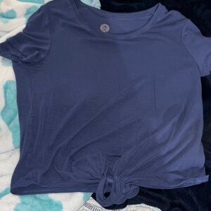 Navy Blue Women's Tie Top